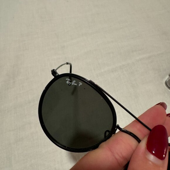 ⭐️ Ray-Ban Round Double Bridge in Black, pre-owned, excellent condition main image 5